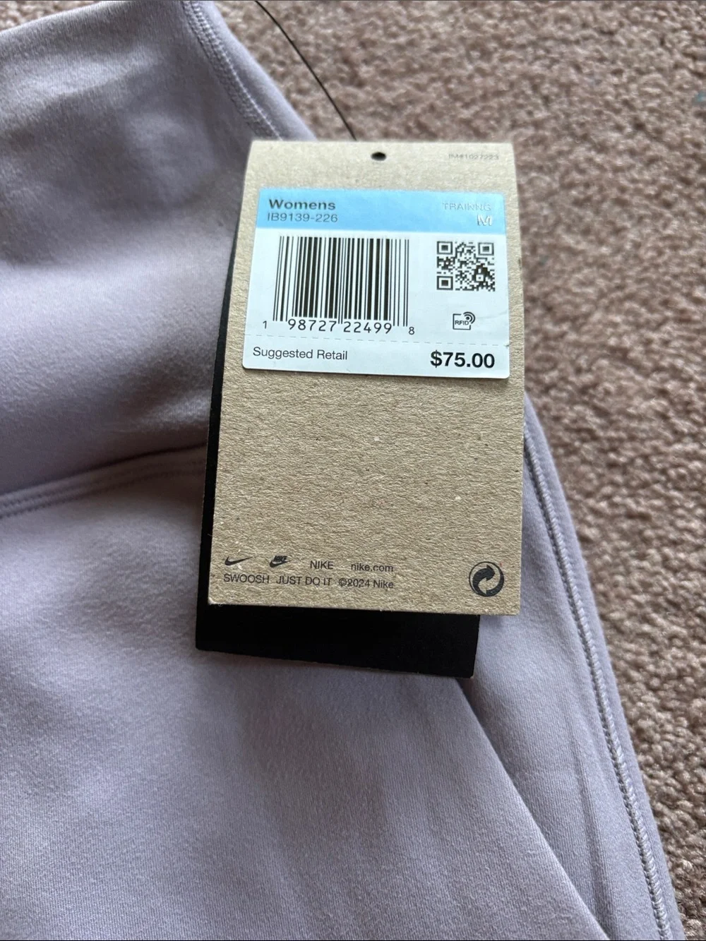 Nike Womens HR Lavender Jogger Sweatpants size medium NWT